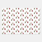 Feuille De Papier Cadeau Moderne Chic Arbre de Noël Parties scintillant col (Devant)