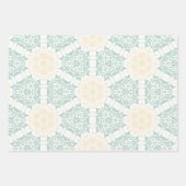 Feuille De Papier Cadeau Moderne Chic Boho Floral Sweet 16 Anniversaire (Devant 2)