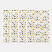 Feuille De Papier Cadeau Moderne du milieu du siècle cool (Devant 2)