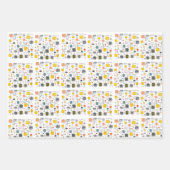 Feuille De Papier Cadeau Moderne du milieu du siècle cool (Devant)