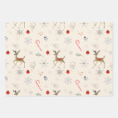 Feuille De Papier Cadeau Moderne du milieu du siècle | Retro Pink 1950's At (Devant)