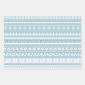 Feuille De Papier Cadeau Moderne Dusty Bleu Vert rose Vacances Nom du Motif (Devant 2)