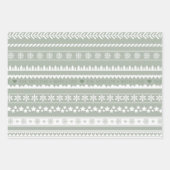 Feuille De Papier Cadeau Moderne Dusty Bleu Vert rose Vacances Nom du Motif (Devant)