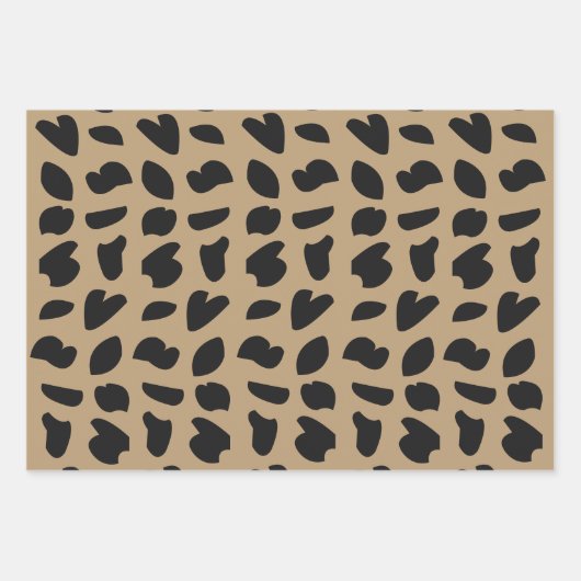Feuille De Papier Cadeau Moderne élégant Motif Leopard tendance (Devant 2)