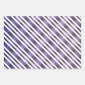 Feuille De Papier Cadeau Moderne Elégant Rustique Abstrait rayé (Devant)