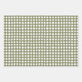 Feuille De Papier Cadeau Moderne Elégant Vacances Olive Green & Red Cadeau (Devant 3)