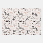 Feuille De Papier Cadeau Moderne et élégant Aquarelle Motif botanique (Devant 2)