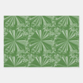 Feuille De Papier Cadeau Moderne Festif Vert Speckles Rayures (Devant 2)