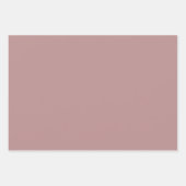 Feuille De Papier Cadeau Moderne Gradient Dusty Blush Mauve Solide Rose 3Se (Devant 3)