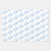 Feuille De Papier Cadeau Moderne Happy Hanoukka Menorah Amour et Lumière (Devant 2)