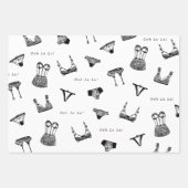 Feuille De Papier Cadeau Moderne lingerie de mariage en écriture Brush Scri (Devant 3)