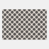 Feuille De Papier Cadeau Moderne Motif à roues Mocha Brown Taupe (Devant 3)