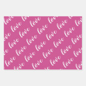 Feuille De Papier Cadeau Moderne rose et blanc XOXO Aimer Saint-Valentin (Devant 2)