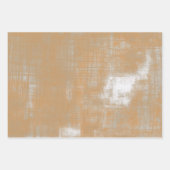 Feuille De Papier Cadeau Moderne shabby rayé rustique abstrait (Devant 2)