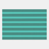 Feuille De Papier Cadeau Moderne Simple 2 Tone Stripe Géométrique Forêt Ver (Devant 3)