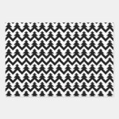 Feuille De Papier Cadeau Moderne tendance FA LA Joyful noir et blanc (Devant 3)