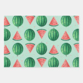 Feuille De Papier Cadeau Moderne tendance Motif de pastèque mignonne (Devant 3)