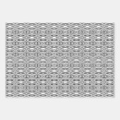 Feuille De Papier Cadeau Moderne tendance Noir & Blanc (Devant 2)
