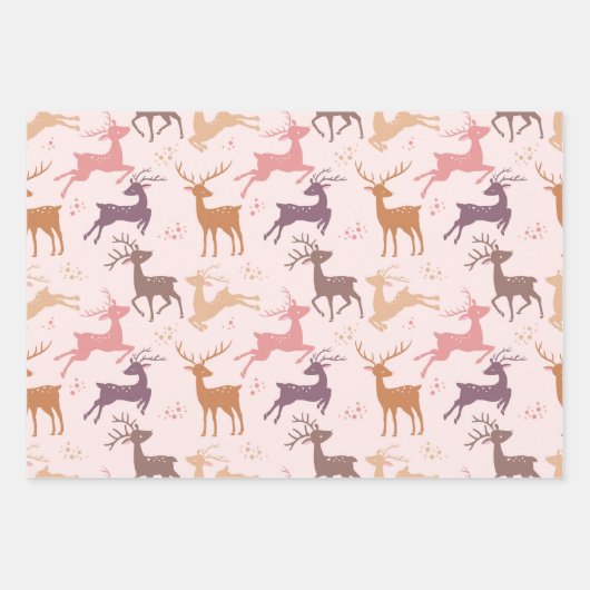 Feuille De Papier Cadeau Moments majestueux : Enchanter le cerf et la faune (Devant 3)