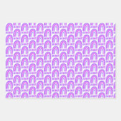 Feuille De Papier Cadeau Mon bébé ! Cadeau Rainbow Motif violet (Devant)