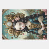 Feuille De Papier Cadeau Mona Lisa en version poupée steampunk (Devant 2)