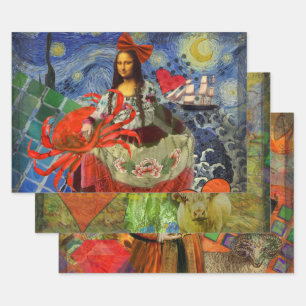 Feuille De Papier Cadeau Mona Lisa Fun Zodiaque Fantaisiste