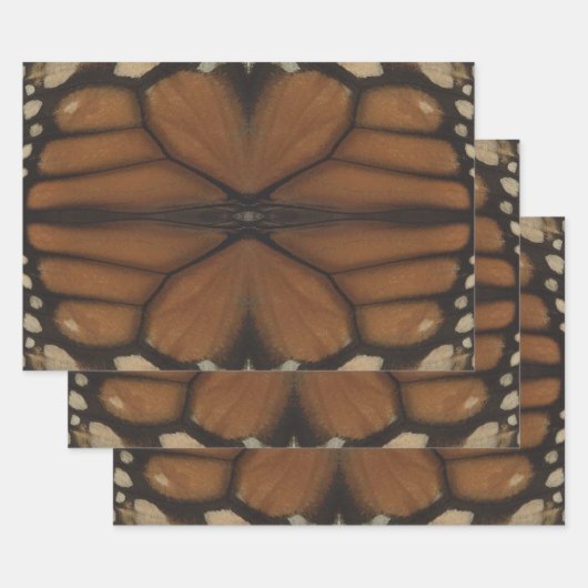 Feuille De Papier Cadeau Monarch Butterfly Wing Close Up Motif (Lot)