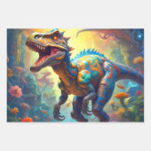 Feuille De Papier Cadeau Monde de l'Imaginaire Dinosaur T-Rex (Devant 3)