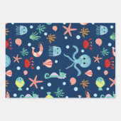 Feuille De Papier Cadeau Monde marin (Devant)