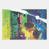 Feuille De Papier Cadeau Mondes Zombie Galaxie d'Halloween (Devant)