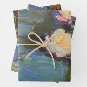 Feuille De Papier Cadeau Monet Water Lys Pond Nénuphars Peinture (En situation)