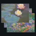 Feuille De Papier Cadeau Monet Water Lys Pond Nénuphars Peinture<br><div class="desc">Claude Monet Nympheas,  1897-98. Un simple tableau d'impressionnisme français du célèbre peintre Claude Monet,  tout autour des nénuphars. Un tableau de nénuphars impressionniste classique.</div>