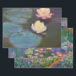 Feuille De Papier Cadeau Monet Water Lys Pond Nénuphars Peinture<br><div class="desc">Claude Monet Nympheas,  1897-98. Un simple tableau d'impressionnisme français du célèbre peintre Claude Monet,  tout autour des nénuphars. Un tableau de nénuphars impressionniste classique.</div>