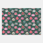 Feuille De Papier Cadeau Monnaie moche et Noël vert foncé (Devant 3)