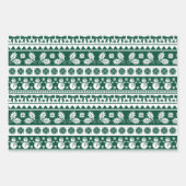 Feuille De Papier Cadeau Monnaie moche et Noël vert foncé (Devant 2)