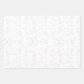 Feuille De Papier Cadeau Monochrome Floral Pattern – Elegant Seamless Art (Devant 3)