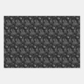 Feuille De Papier Cadeau Monogramme de Pleine lune de faucon (Devant 3)