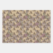 Feuille De Papier Cadeau Monogramme floral initial A Élégant (Devant)