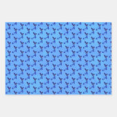 Feuille De Papier Cadeau Monogramme initiale A Bluebird (Devant 3)