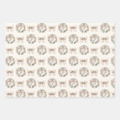 Feuille De Papier Cadeau Monogramme Neutral Sweater Nutcracker (Devant 3)