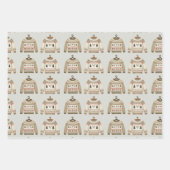 Feuille De Papier Cadeau Monogramme Neutral Sweater Nutcracker (Devant)