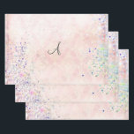 Feuille De Papier Cadeau Monogramme Personnaliser Parties scintillant rose<br><div class="desc">Monographie ces feuilles de papier d'emballage avec la même initiale sur les trois feuilles ou avec des initiales différentes sur chaque feuille. Idéal pour les baby showers,  les douches nuptiales,  les mariages,  vraiment n'importe quelle occasion pour elle.</div>