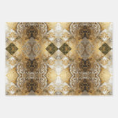 Feuille De Papier Cadeau Monogramme rustique Motif : Style Tan & Crème (Devant)