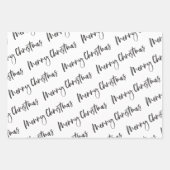 Feuille De Papier Cadeau Monogramme Wreath Joyeux Noël Vacances Enveloppeme (Devant 3)