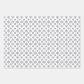 Feuille De Papier Cadeau Monotone moderne noir blanc flocon de neige (Devant 2)