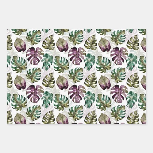 Feuille De Papier Cadeau Monstera (Devant 3)