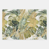 Feuille De Papier Cadeau Monstera Leaf Majesty & Gold Tropical Palms (Devant 3)
