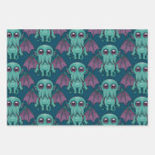 Feuille De Papier Cadeau Monstre Cthulhu, bébé mûr (Devant 2)