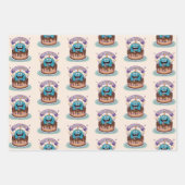 Feuille De Papier Cadeau Monstre d'anniversaire (Devant 2)