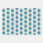 Feuille De Papier Cadeau Monstre de dessin (Devant 3)